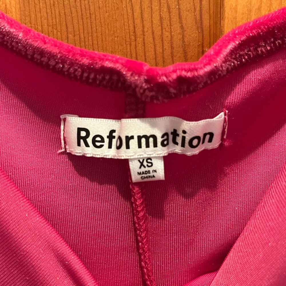 Reformation Nyla Dress XS Hot Pink - Picture 7 of 8